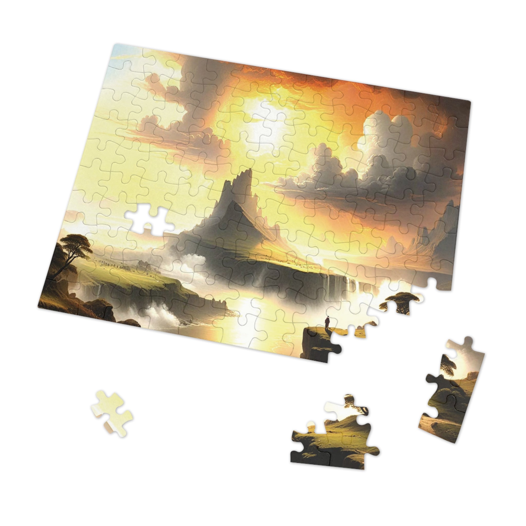 Scenic Jigsaw Puzzle with Tin, Landscape Puzzle, Gift for Puzzle Lovers, Family Game Night, Relaxing Hobby, Home Decor