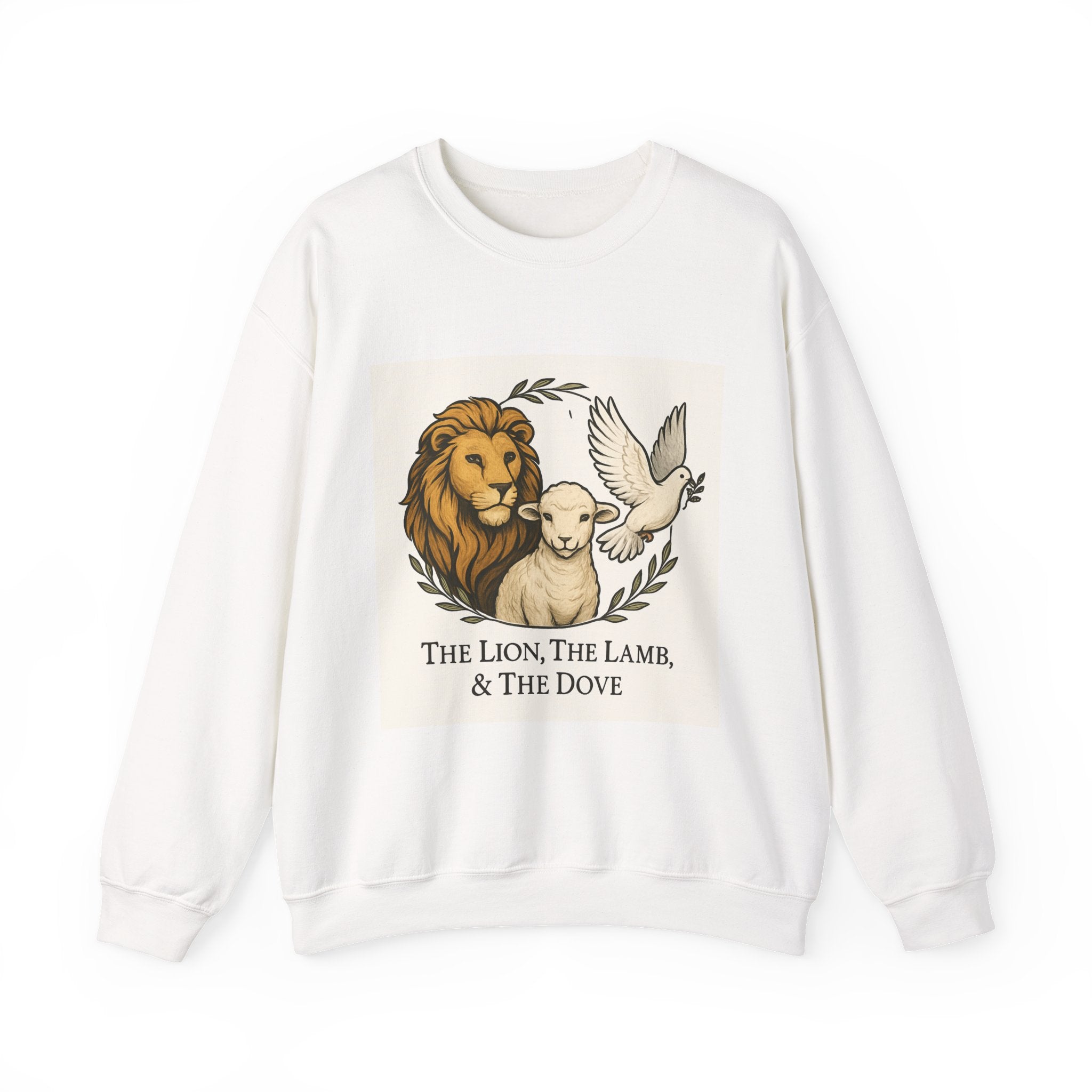 Sweatshirt - The Lion, The Lamb, & The Dove Unisex Heavy Blend™ Crewneck