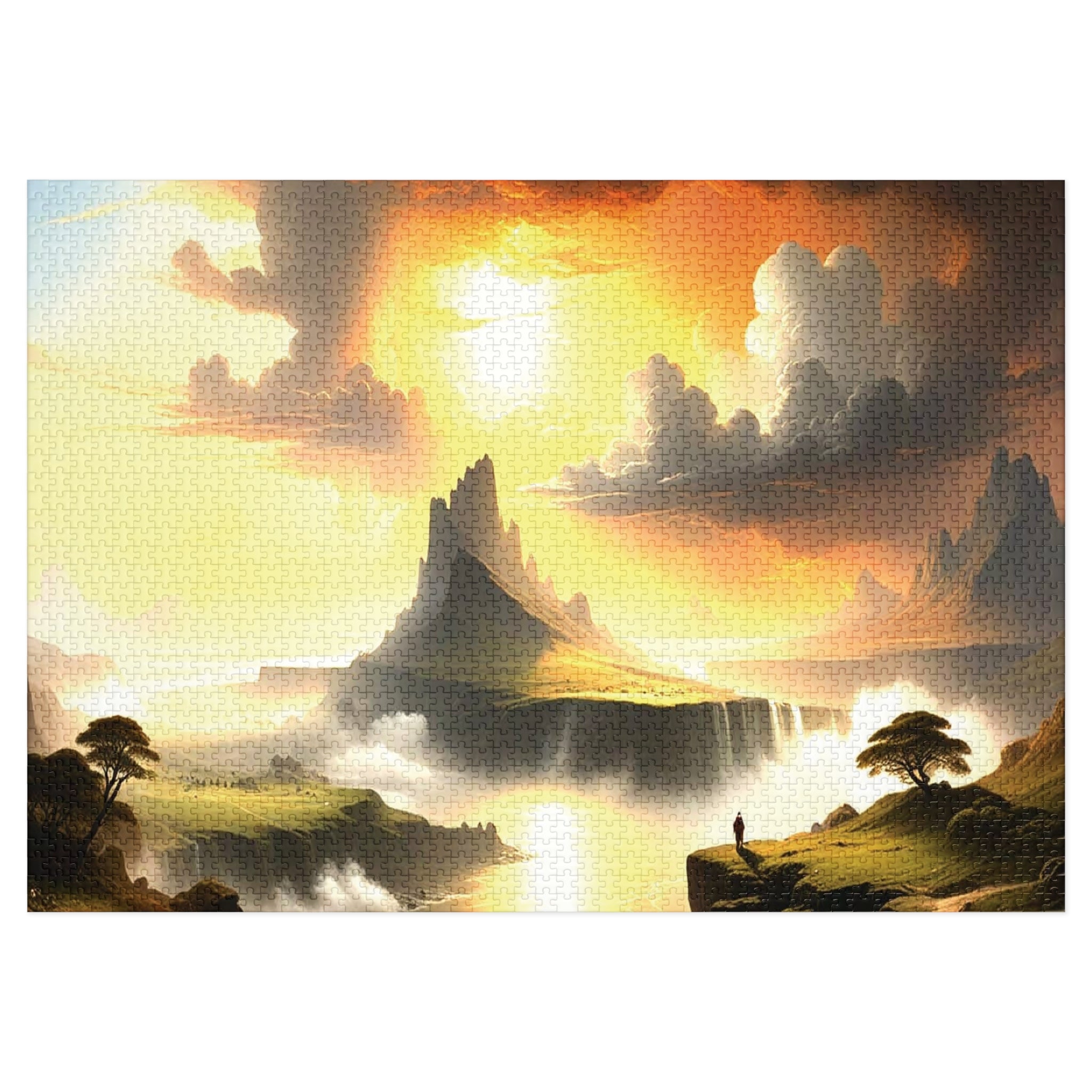 Scenic Jigsaw Puzzle with Tin, Landscape Puzzle, Gift for Puzzle Lovers, Family Game Night, Relaxing Hobby, Home Decor