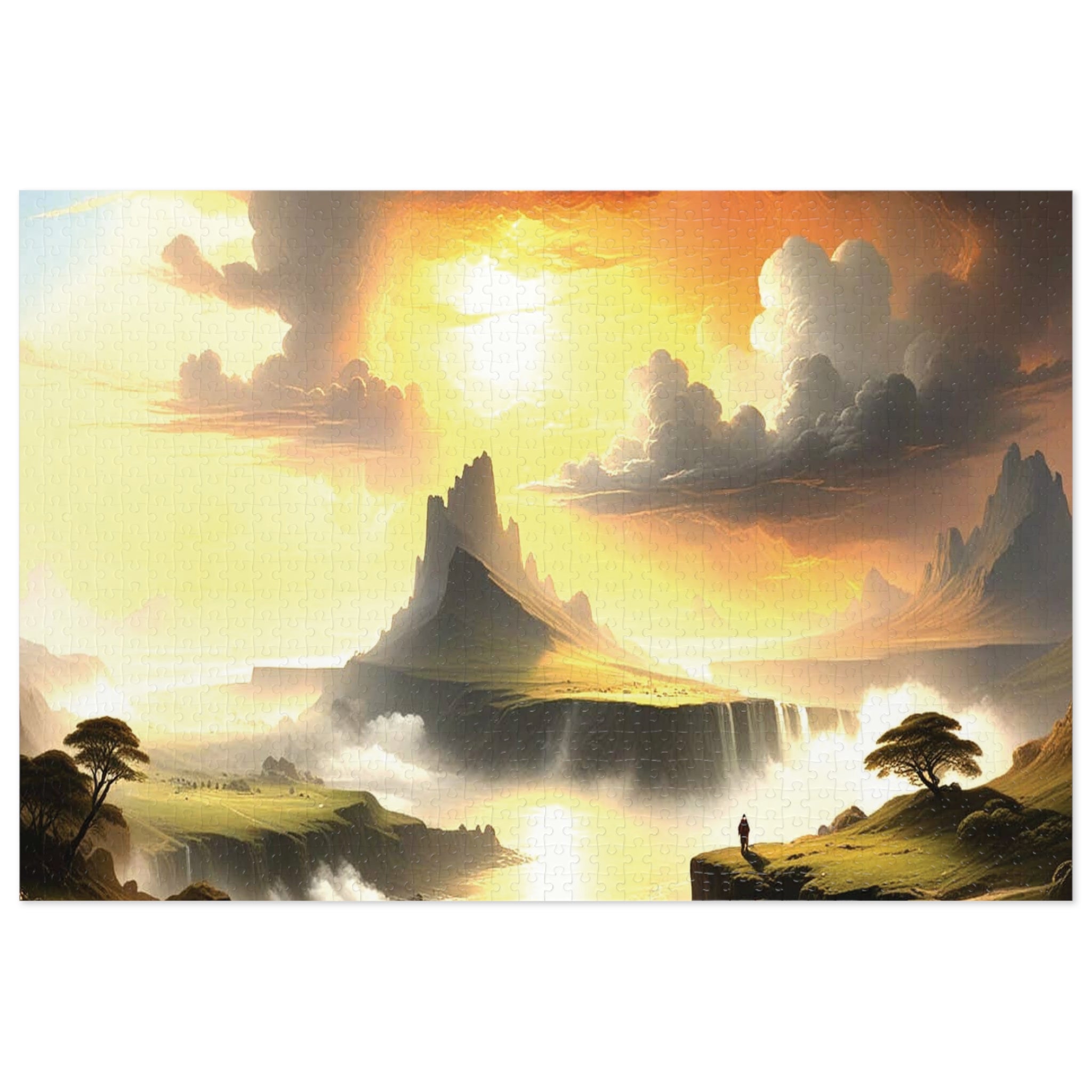 Scenic Jigsaw Puzzle with Tin, Landscape Puzzle, Gift for Puzzle Lovers, Family Game Night, Relaxing Hobby, Home Decor