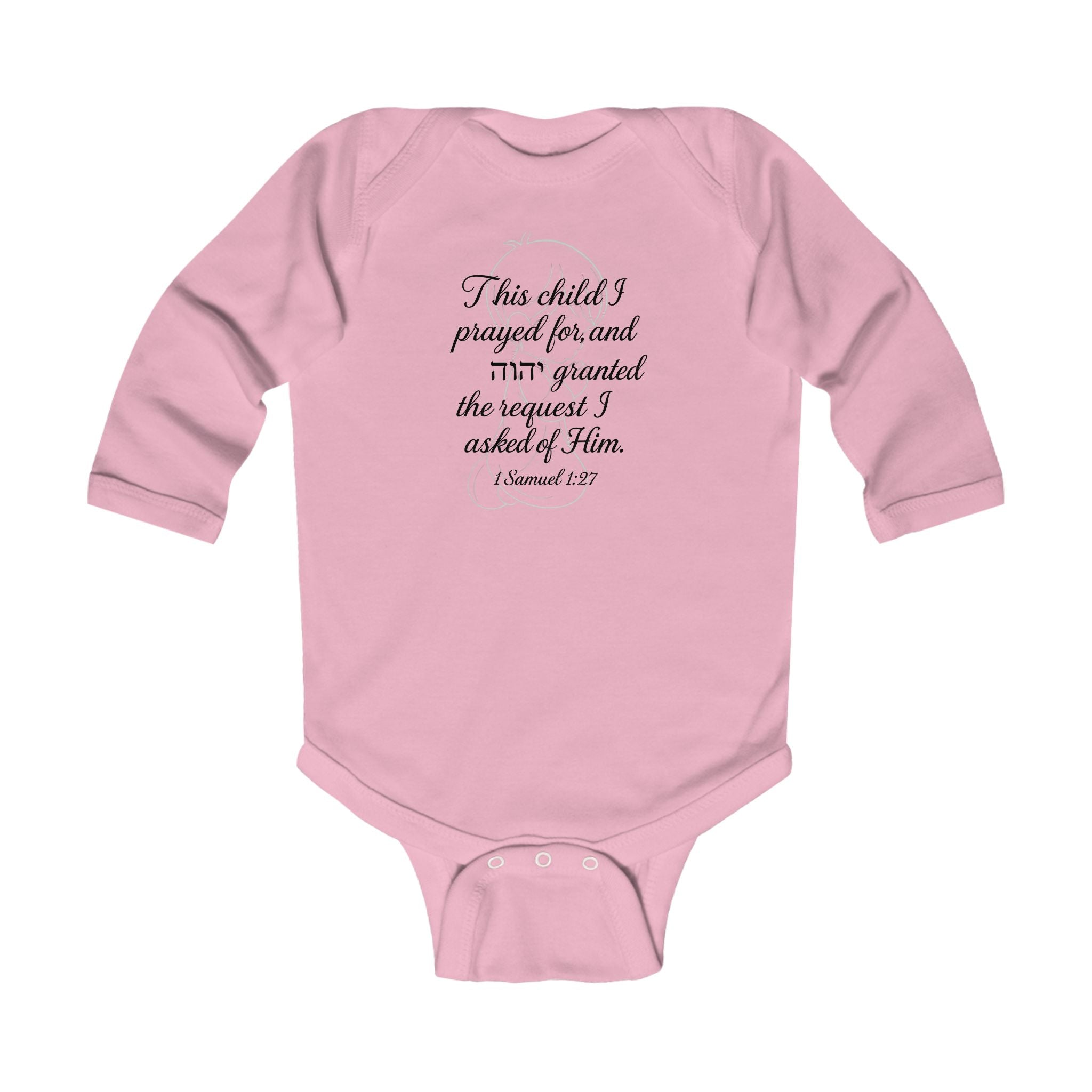 Biblical Infant Bodysuit with 1 Samuel 1:27