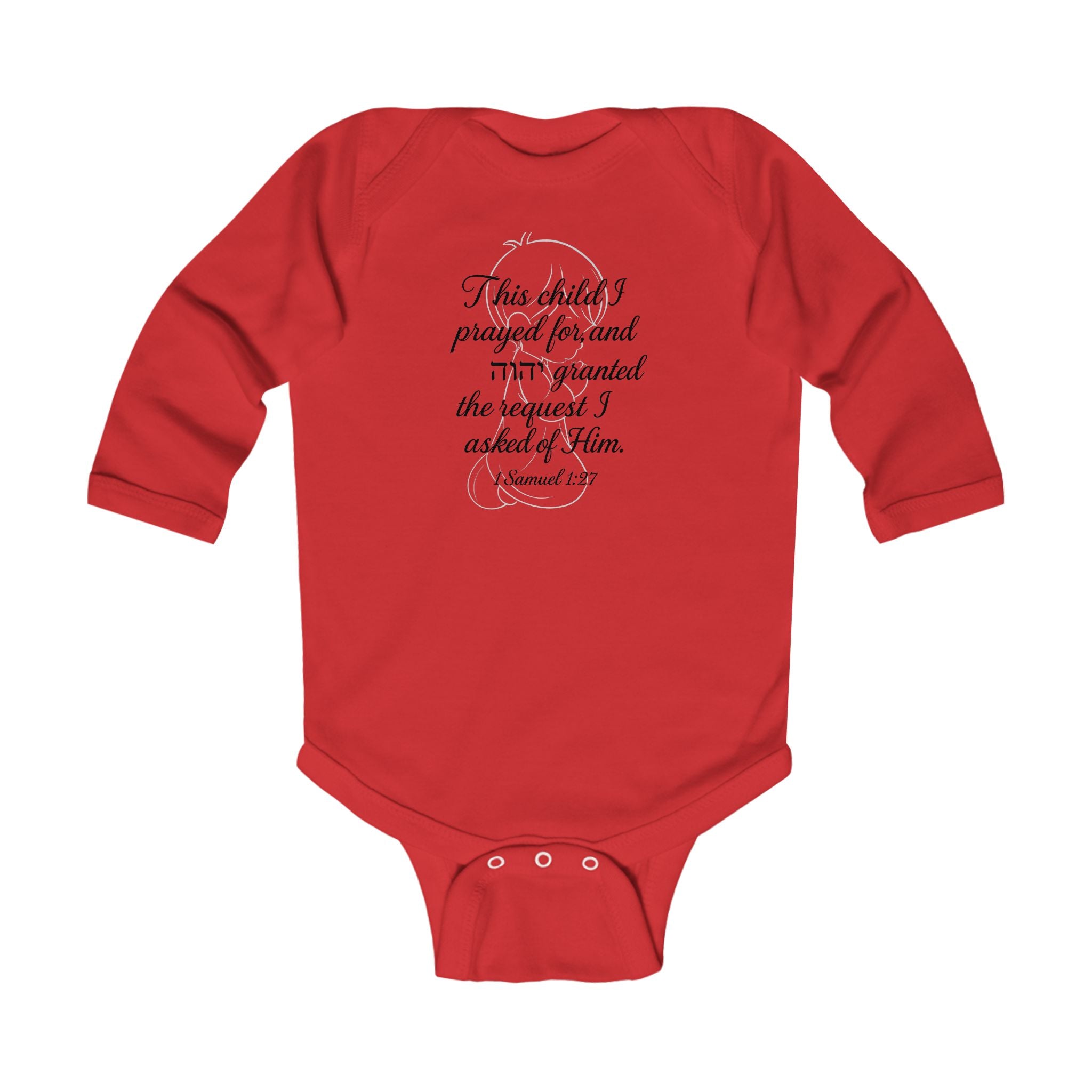 Biblical Infant Bodysuit with 1 Samuel 1:27