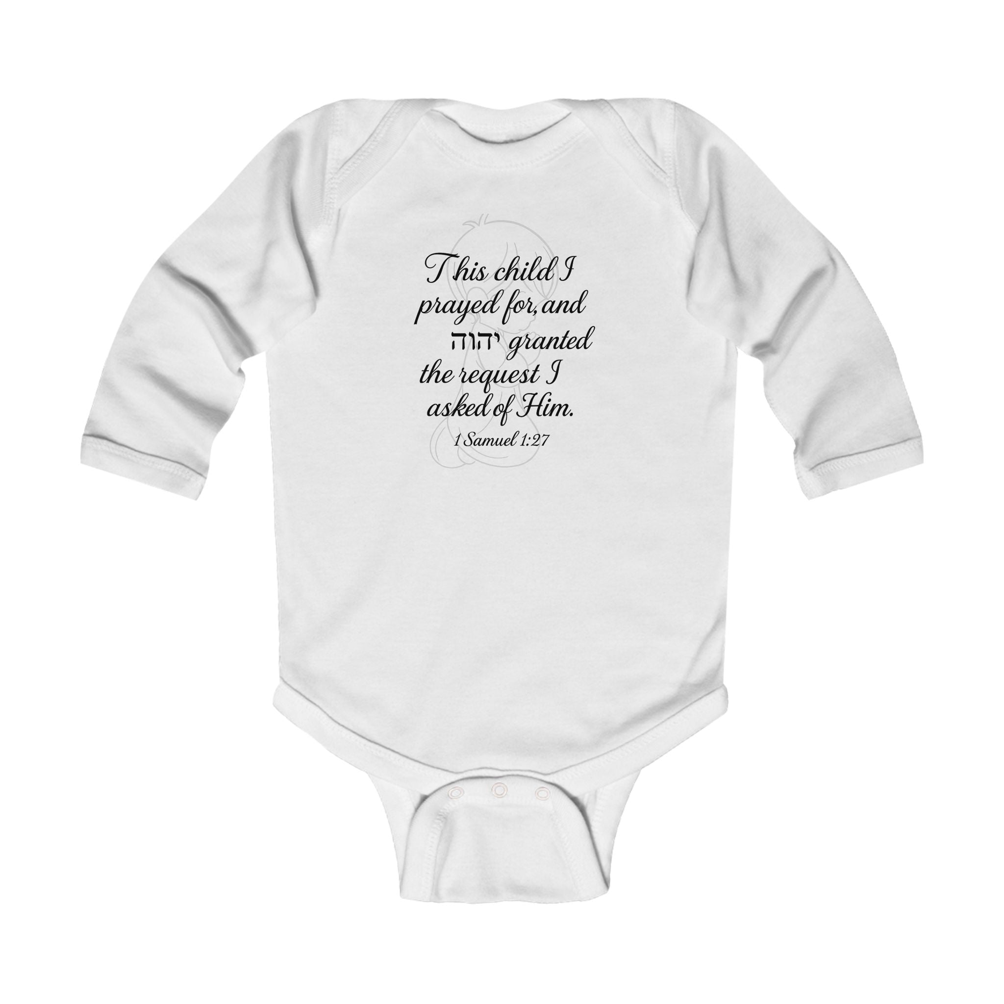 Biblical Infant Bodysuit with 1 Samuel 1:27