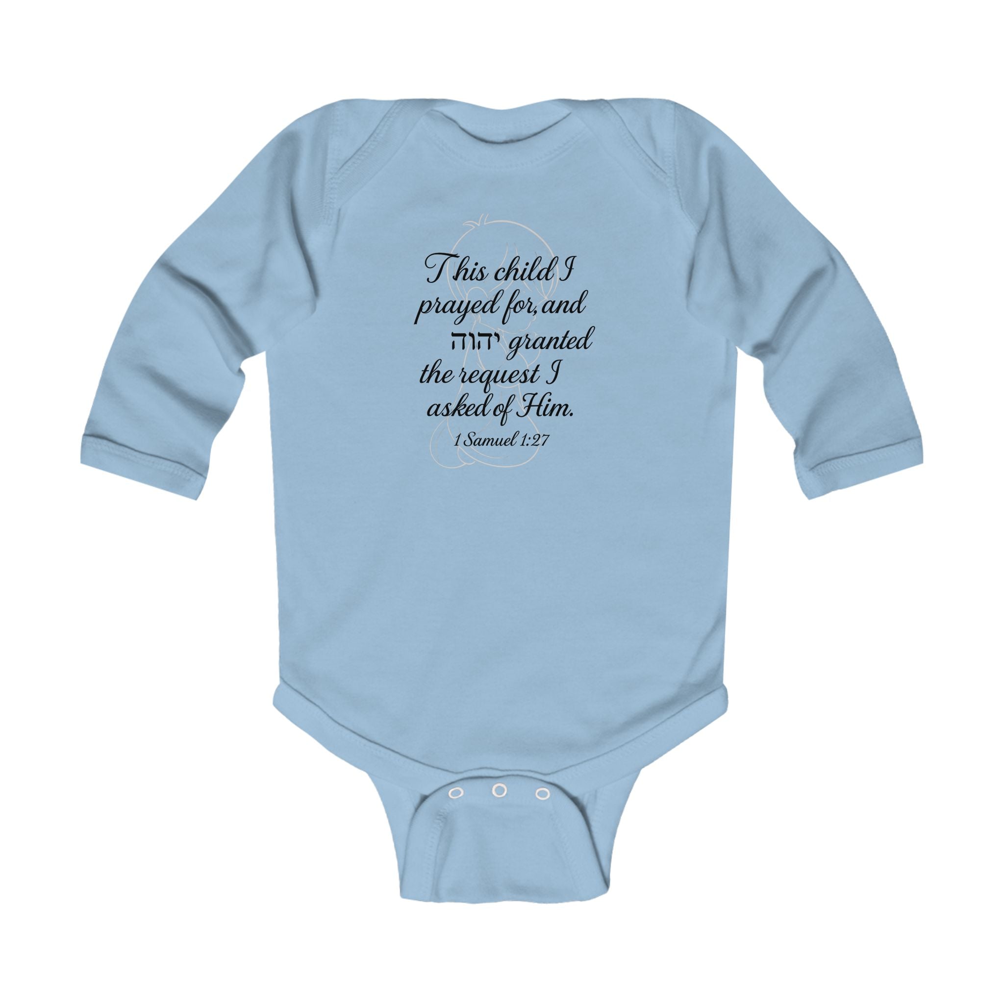 Biblical Infant Bodysuit with 1 Samuel 1:27