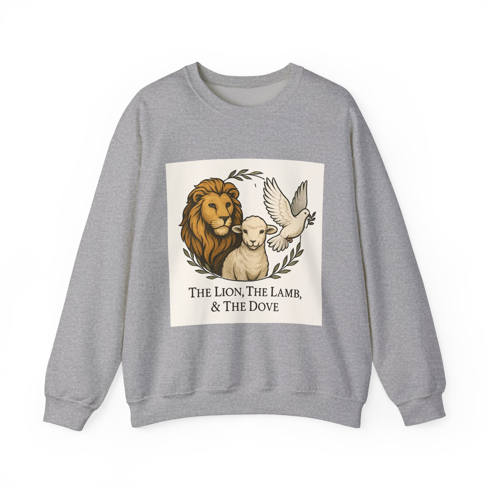 Sweatshirt - The Lion, The Lamb, & The Dove Unisex Heavy Blend™ Crewneck