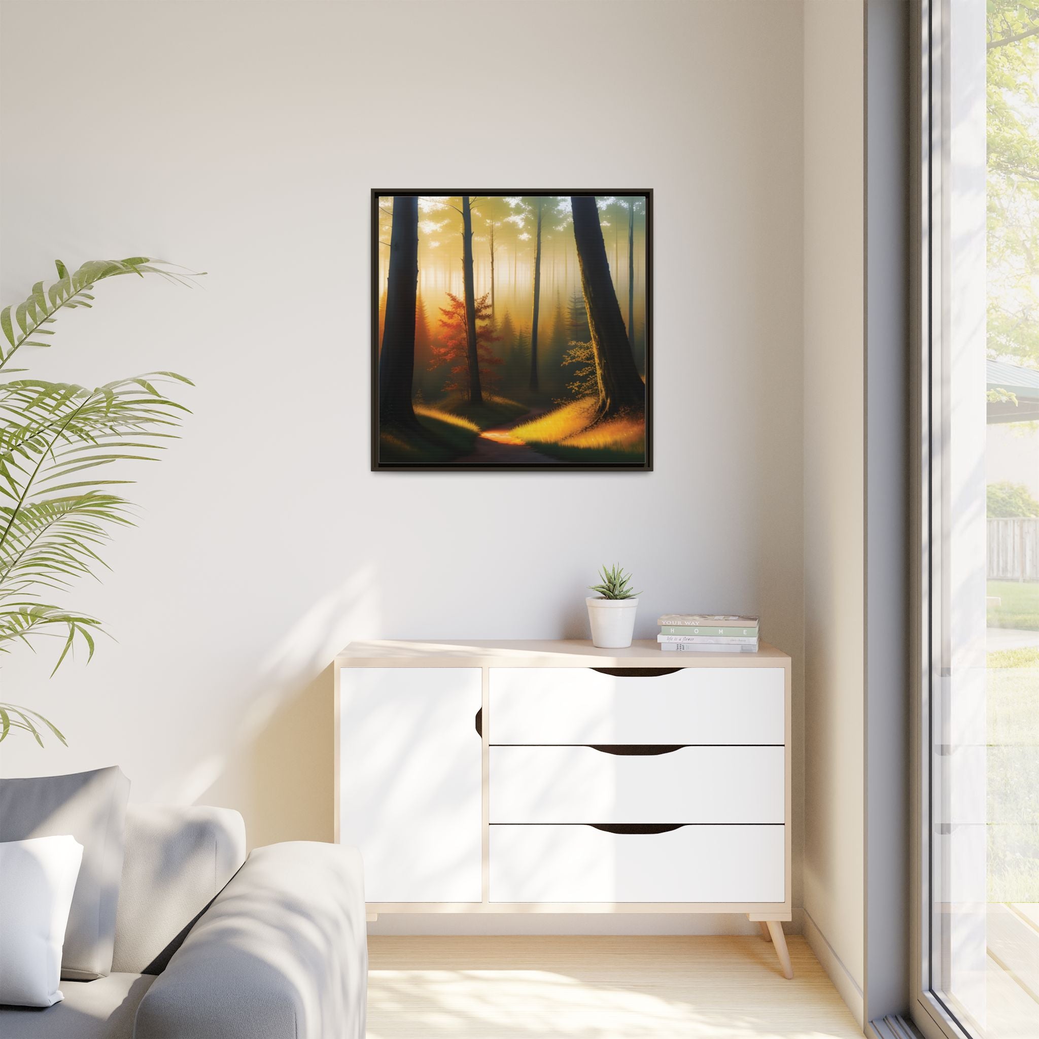 Wall Art Print - Misty Forest Sunrise