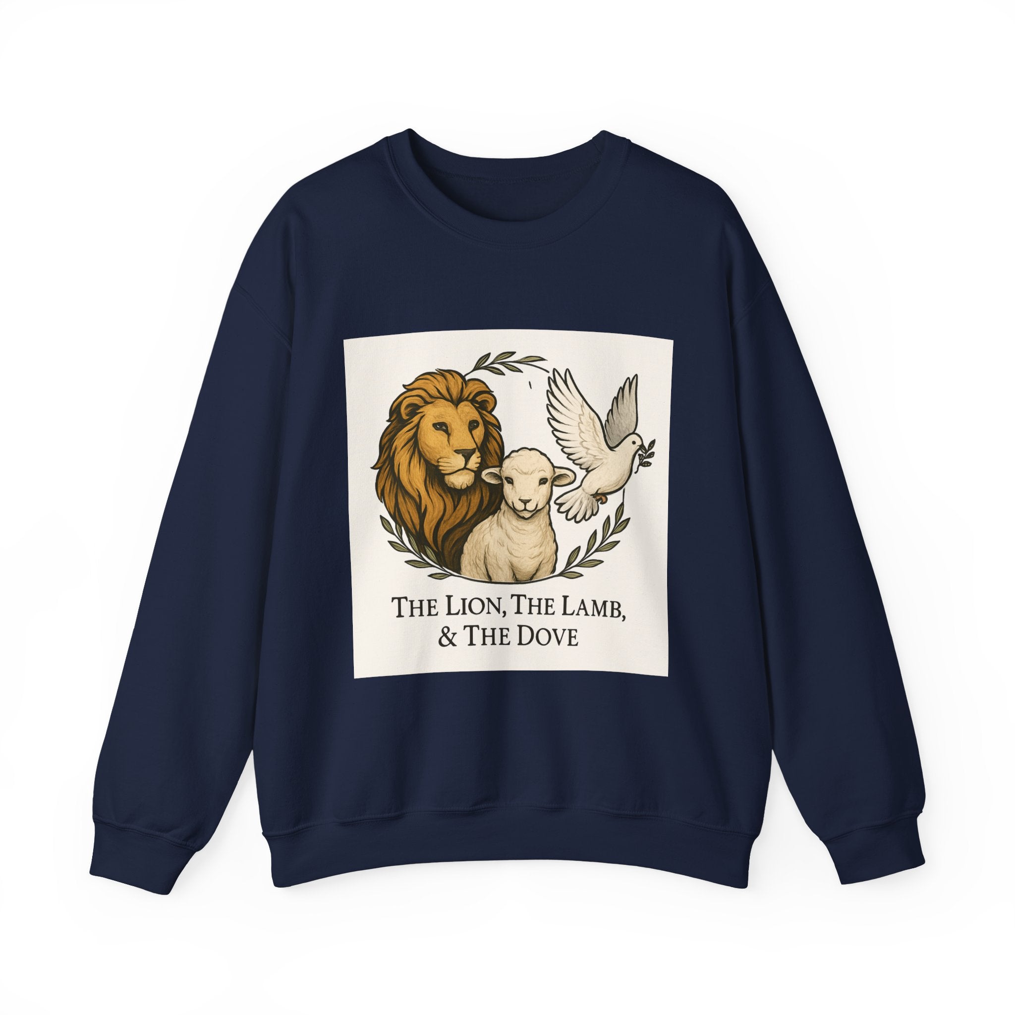 Sweatshirt - The Lion, The Lamb, & The Dove Unisex Heavy Blend™ Crewneck