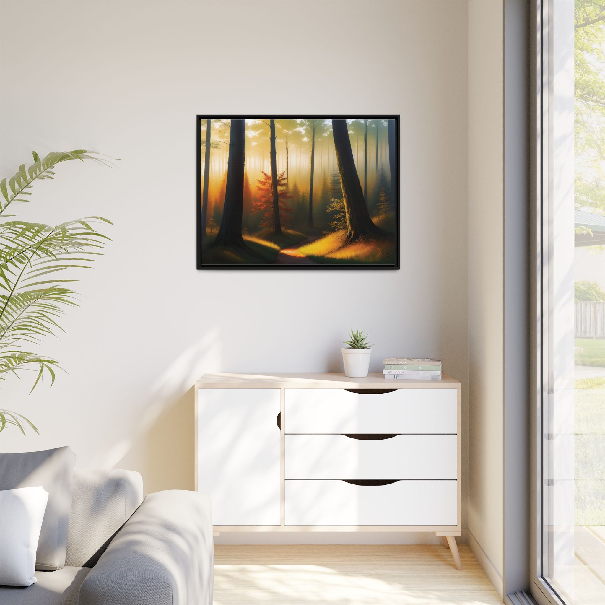 Wall Art Print - Misty Forest Sunrise