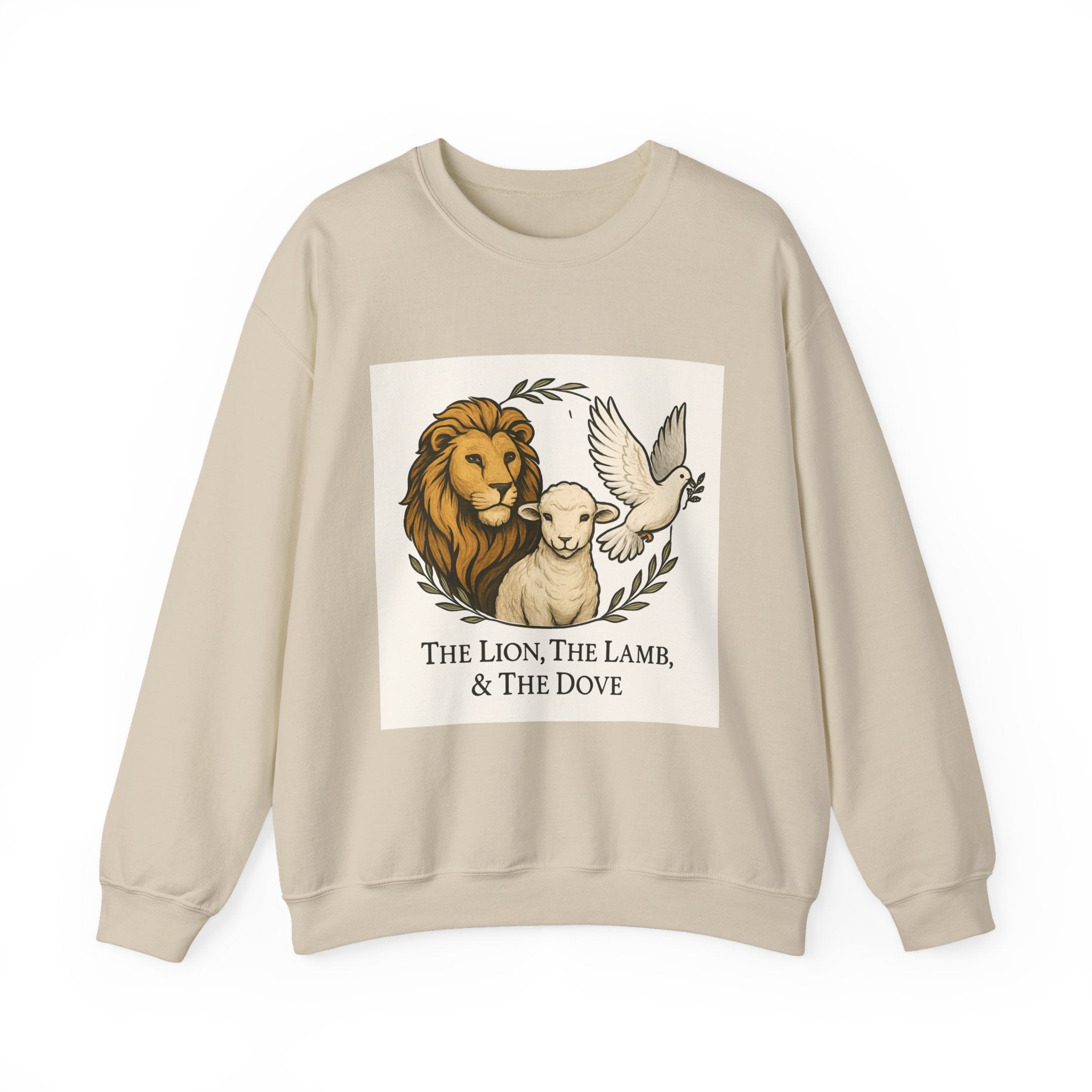 Sweatshirt - The Lion, The Lamb, & The Dove Unisex Heavy Blend™ Crewneck