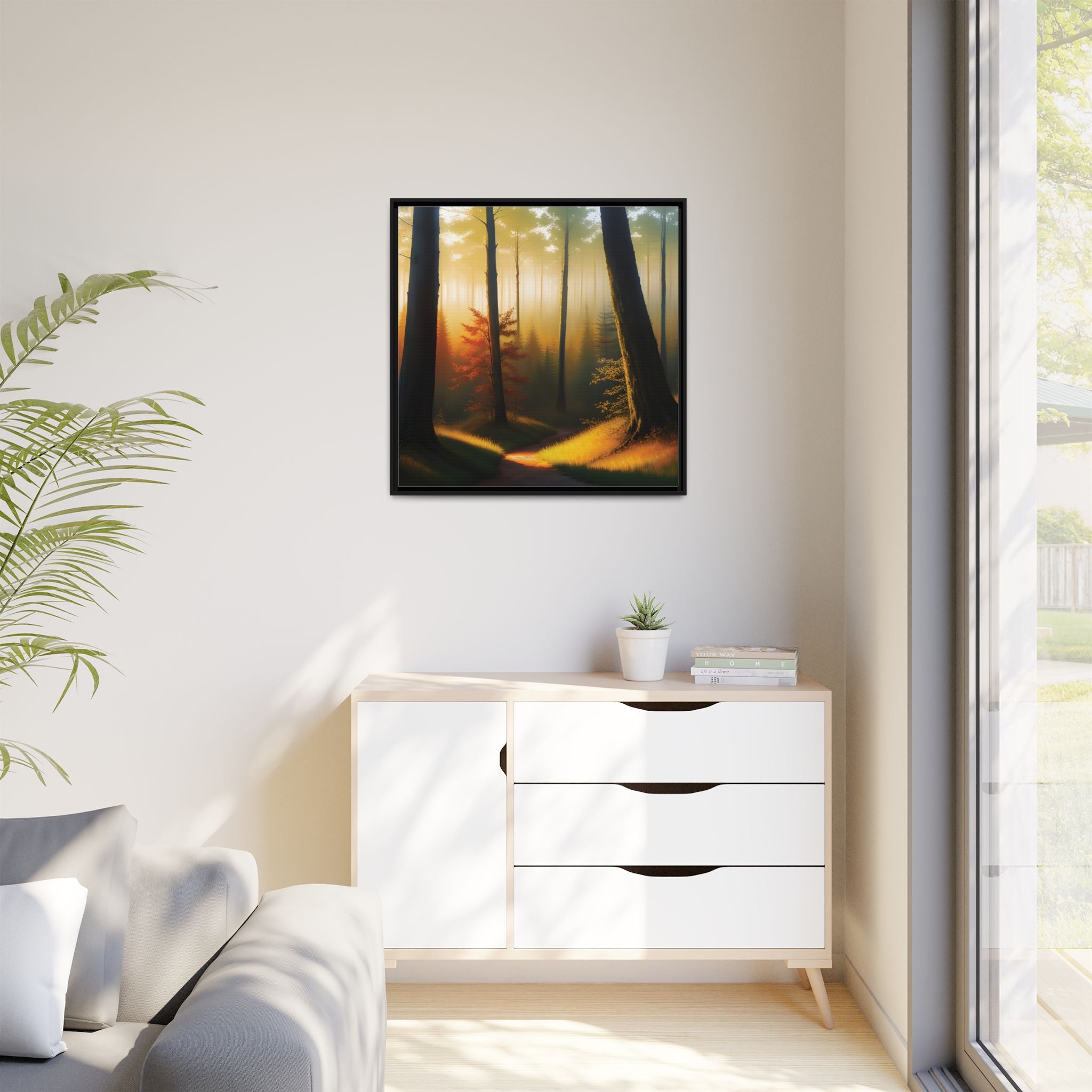 Wall Art Print - Misty Forest Sunrise