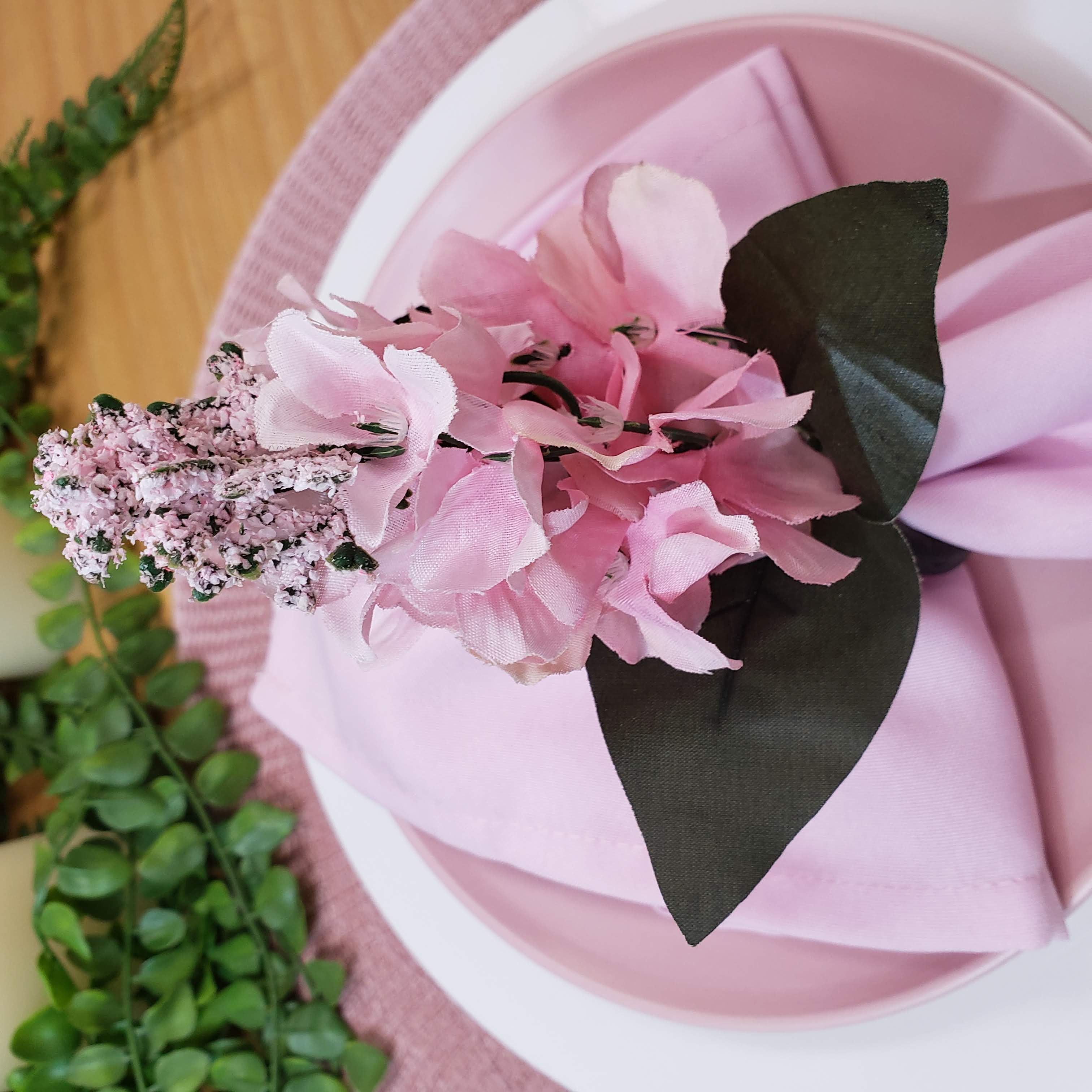 Maison Charlô | Set of 4 Rose - Lion's Mouth Napkin Rings for events, wedding, party, birthday