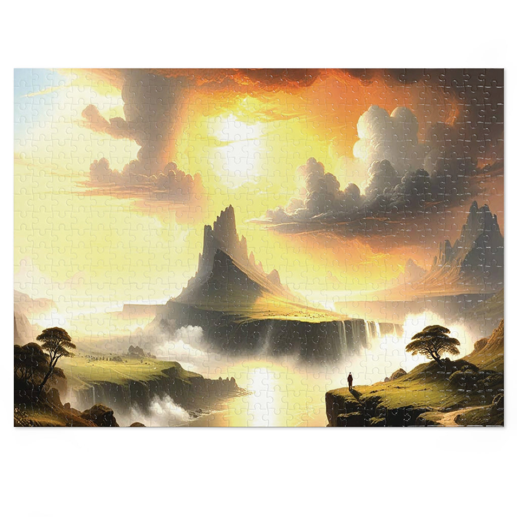 Scenic Jigsaw Puzzle with Tin, Landscape Puzzle, Gift for Puzzle Lovers, Family Game Night, Relaxing Hobby, Home Decor