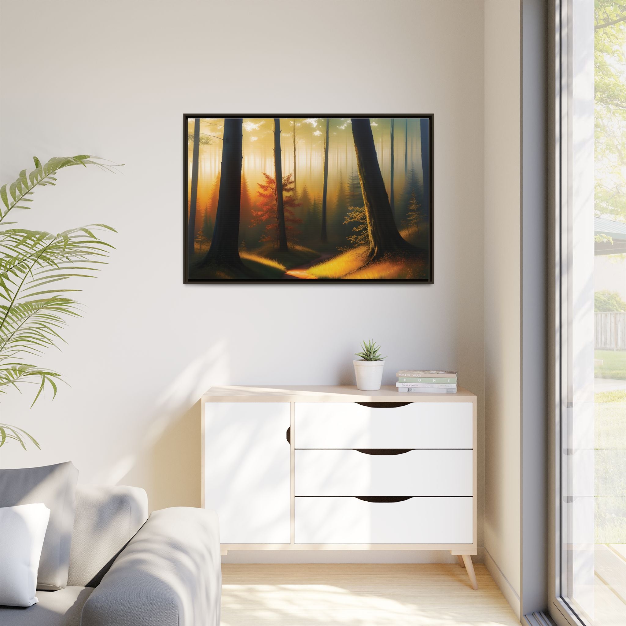 Wall Art Print - Misty Forest Sunrise