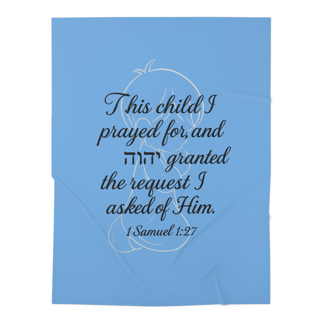 1 Samuel 1:27 Scripture Swaddle Blanket