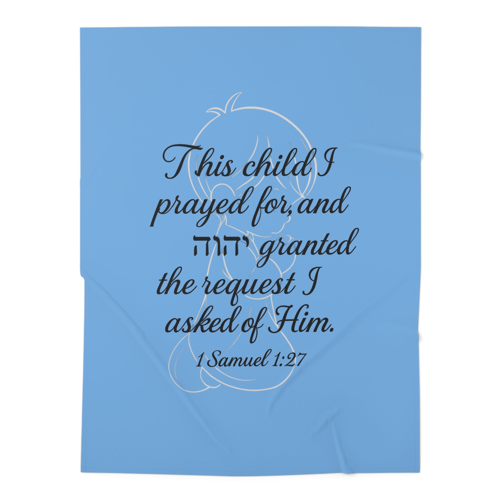 1 Samuel 1:27 Scripture Swaddle Blanket