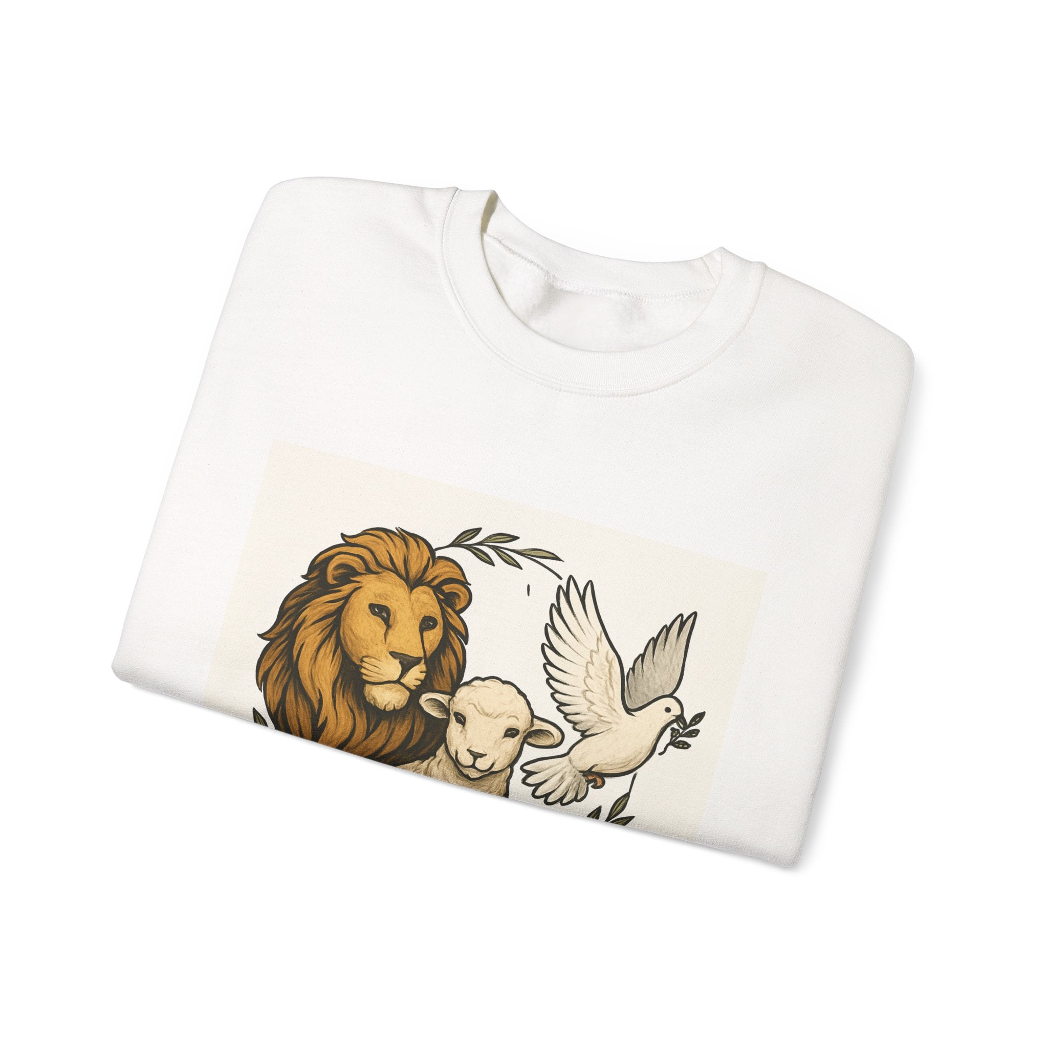 Sweatshirt - The Lion, The Lamb, & The Dove Unisex Heavy Blend™ Crewneck