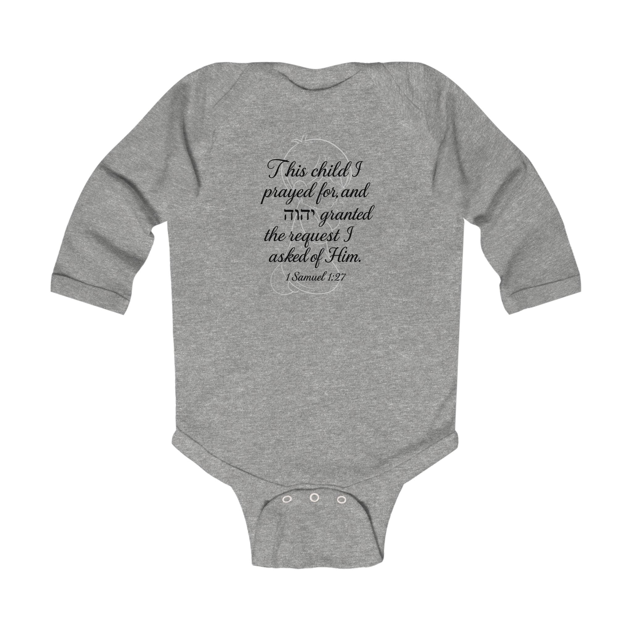 Biblical Infant Bodysuit with 1 Samuel 1:27